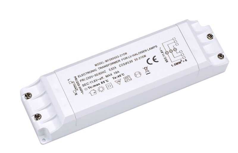 Transformator elektroniczny, zasilacz 230V/12V AC 50-210W Yafido