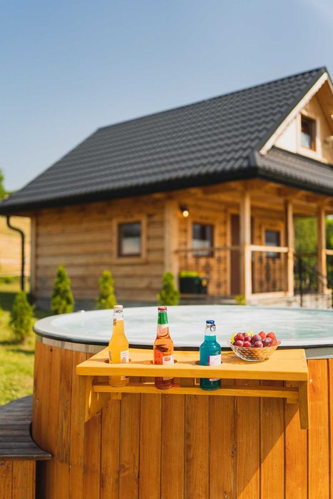 Domek z widokiem na Tatry w górach balia jacuzzi sauna tatry gorce