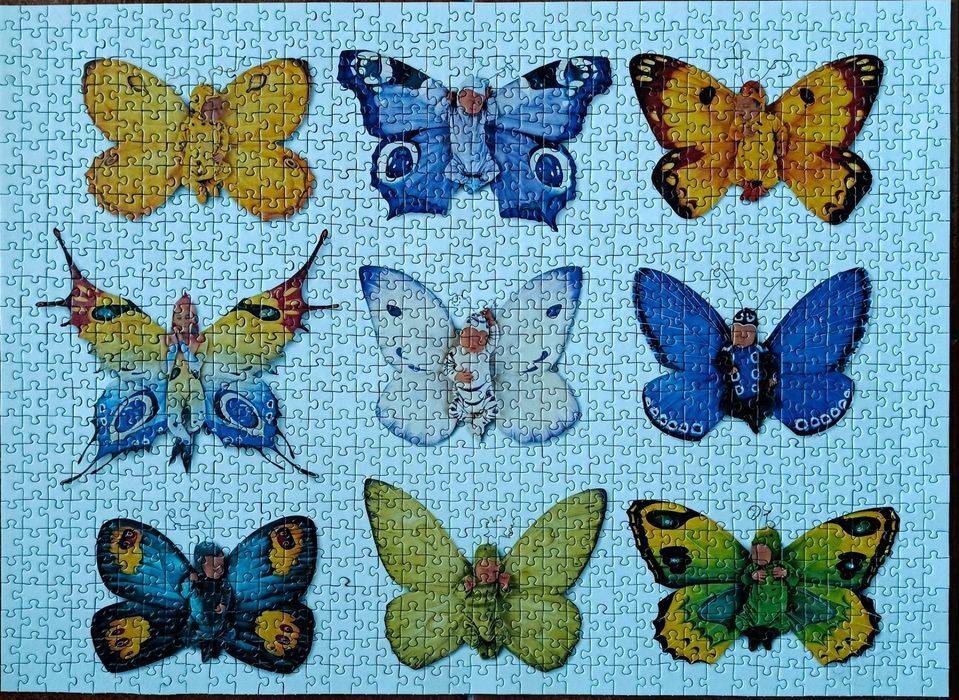 Puzzle Vintage 1000 Peças Butterfly Babies de Anne Geddes - Completo