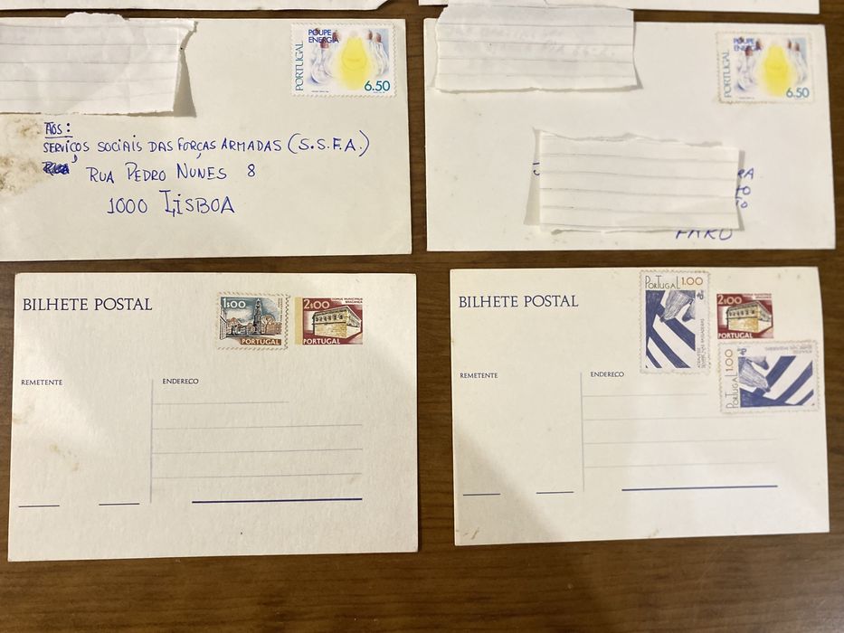 Lote de Envelopes selados mais bilhetes postais