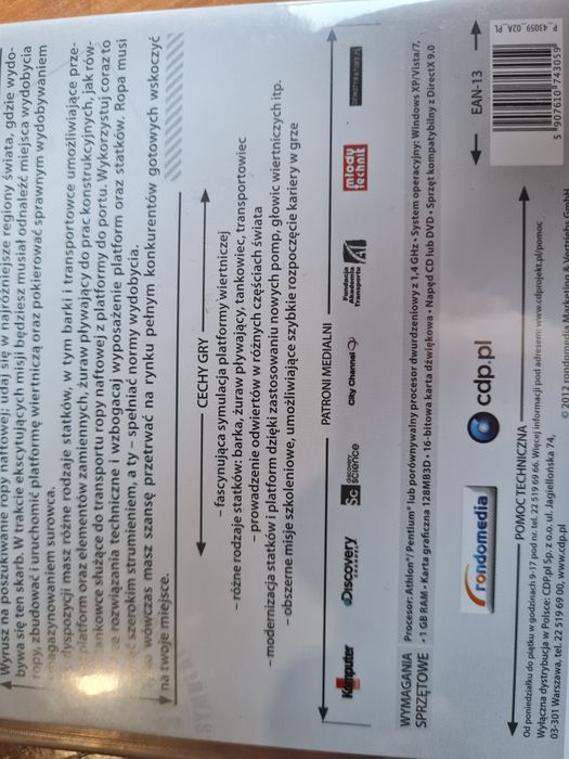 Symulator platformy wiertniczej -gra