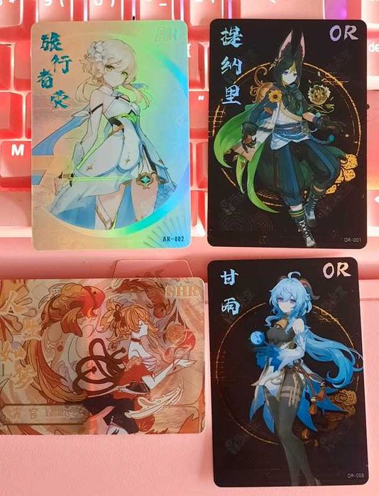 Coleção de 134 Cartas de Genshin Impact
