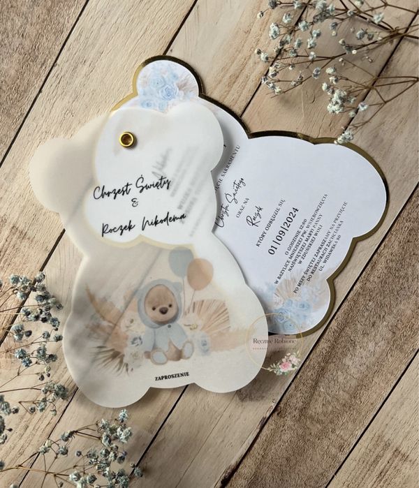 Zaproszenie na chrzest święty lub roczek