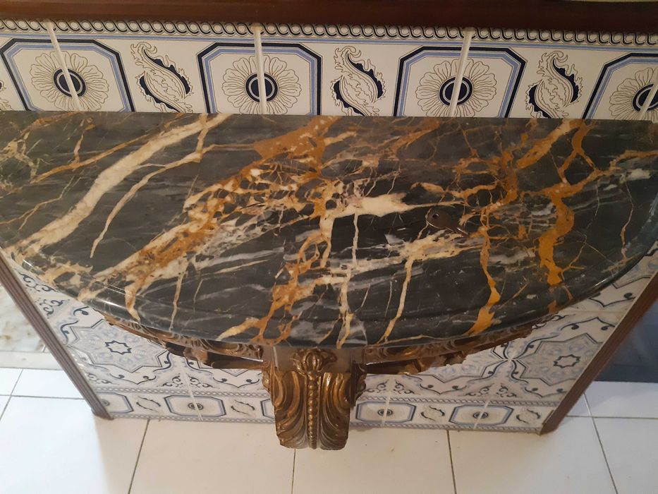 Conjunto Mesa e Espelho, anos 60, excelente estado e qualidade