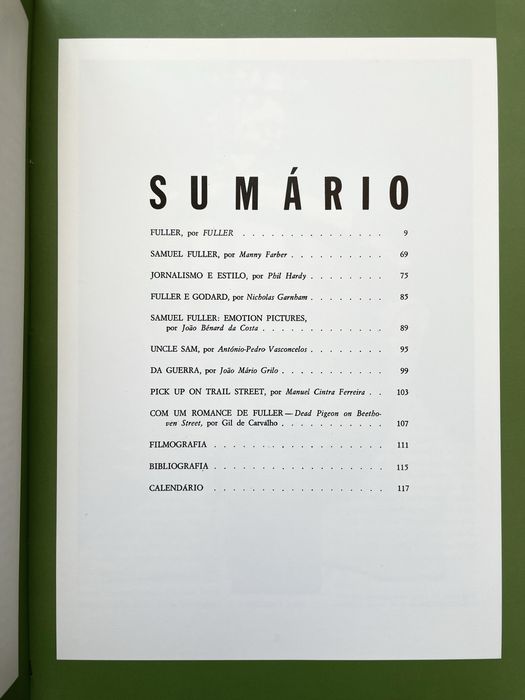 Samuel Fuller (Catálogo Cinemateca Portuguesa)