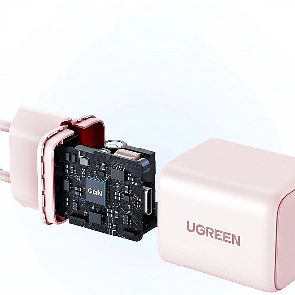 Ładowarka sieciowa Ugreen X512/20W GaN 1x USB-C - różowa