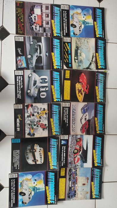 36 Revistas Automobille Miniatura - Miniaturas Automóveis