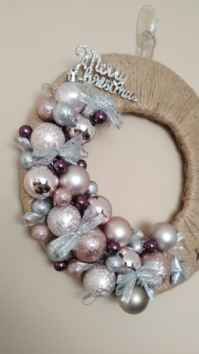 Wianek bożonarodzeniowy, na drzwi, lekki, rękodzieło, unikat