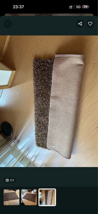 2 Tapetes tons castanho giro - tamanho pequeno e outro grande