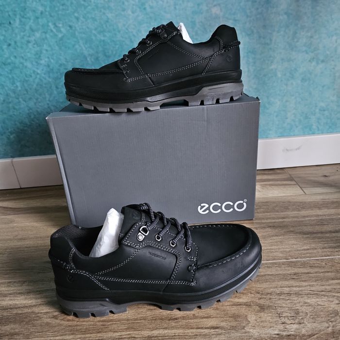 Ecco rugged  track czarne skórzane wodoodporne  46 30cm