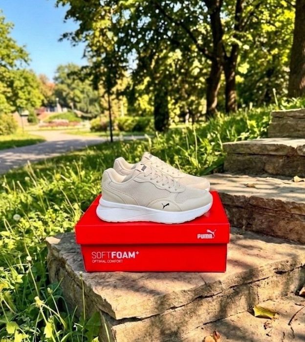 Жіночі  кросівки Puma/натуральна шкіра/бежеві кросівки пума