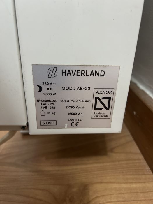 Acumulador de Calor Haverland AE-20 – 2000W (AENOR)