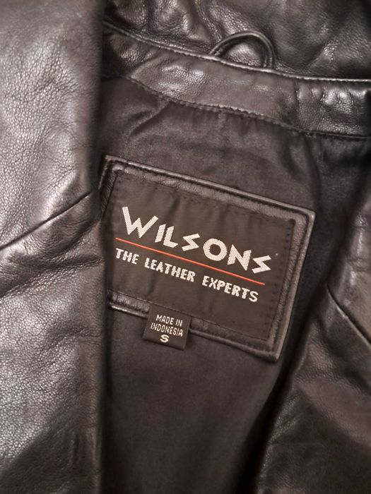 Czarna marynarka kurtka skórzana Wilsons Leather rozm. M