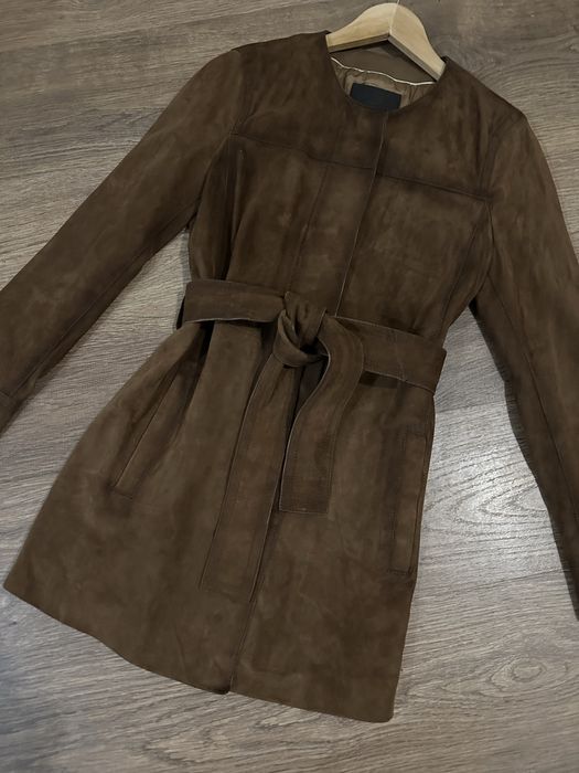 Куртка, тренч Massimo Dutti замша xs-s