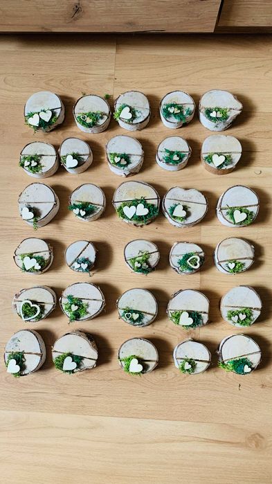 Winietki weselne na drewienku 30szt