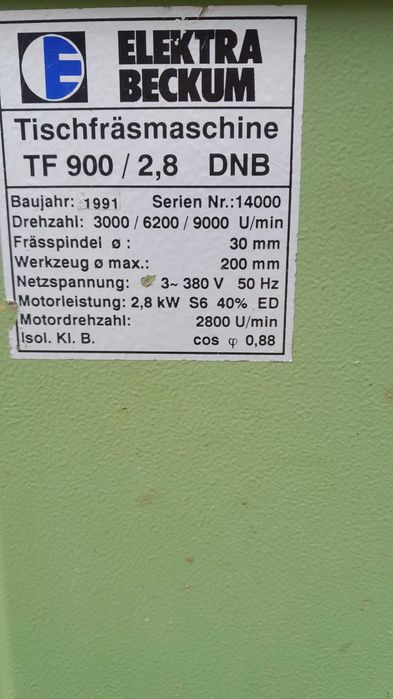 Elektra Beckum frezarka dolnowrzecionowa TF 900