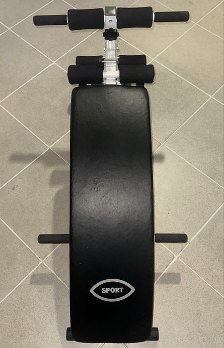 Banco de Abdominais Curvo / Fitness + Conjunto de Halteres