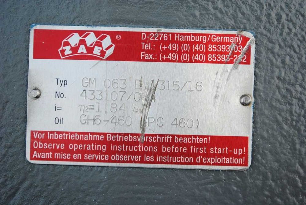 Motoreduktor kątowy 0.12kw. 1,84obr./min. GM063B1315/16