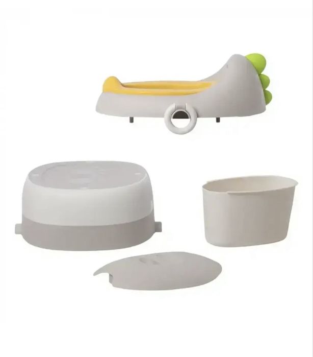 Дитячий горщик Діно дінозавр Babyhood 3в1 сірий