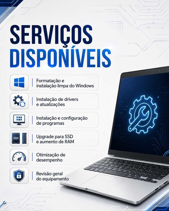 Assistência Técnica Informática | Formatação, Upgrade, Limpeza e Configuração | Recolha e Entrega