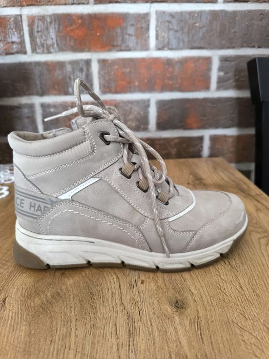 Buty skórzane zamszowe bama