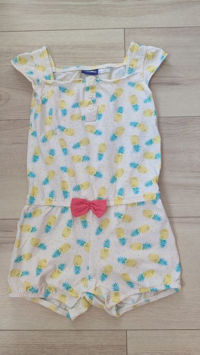 Body dziewczęce,kombinezon, Lupilu, 86/92, 12-24mc, ananasy, Lidl