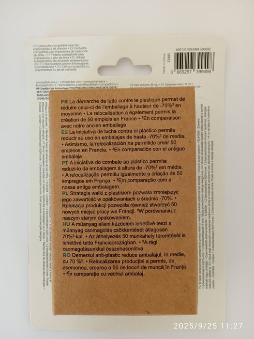 Tusz kolor HP652 nowe XL