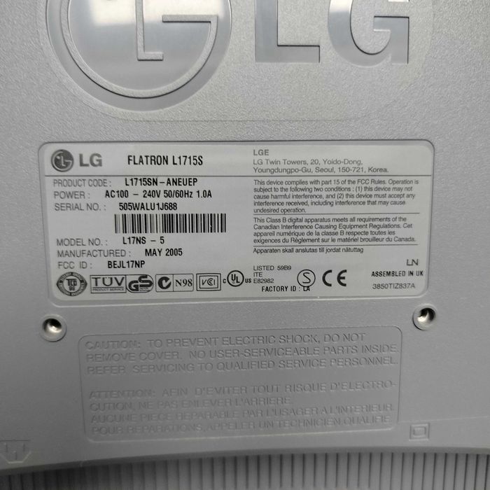 Monitor LG Flatron L1715s