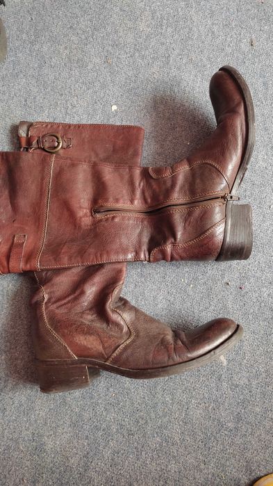 Buty damskie - kozaki skóra