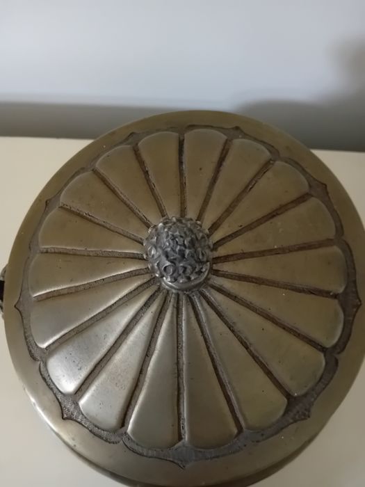 Terrina Antiga com Prato em Estanho 95% - Artimex