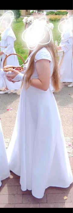 Sukienko-alba, torebka,  wianek