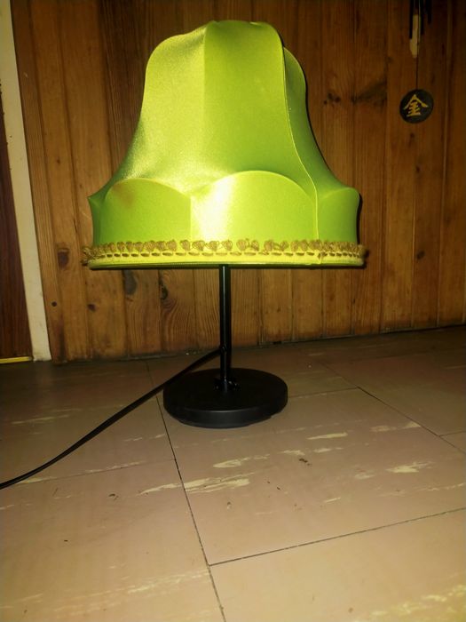 Lampa podłogowa retro abażur z PRL