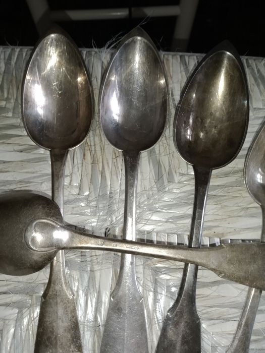 Lote 5 colheres muninto antigas estilo alemão