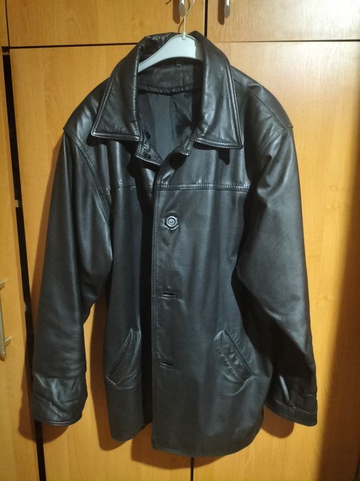 Skórzana kurta męska L