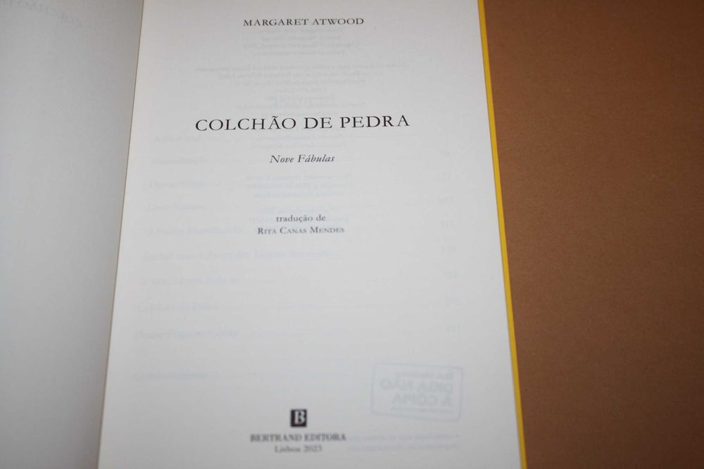 Colchão de Pedra Nove fábulas // Margaret Atwood
