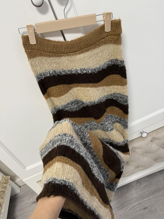 НОВЕ гольф коричневий кофта тепла міді спідниця довга вязана кофта