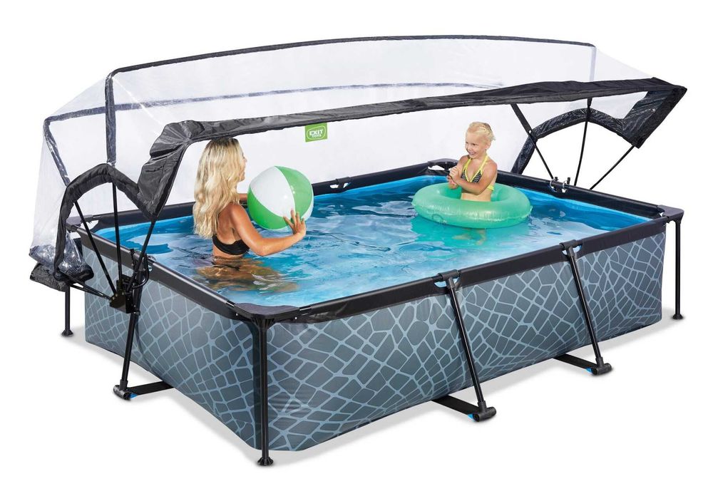 Басейни каркасні EXIT з куполом або тентом, 220х150х65, 300х200х65 см