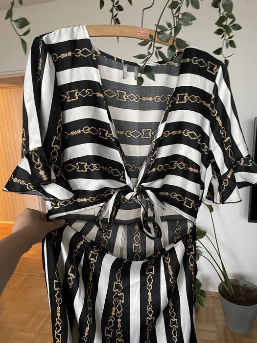 Kombinezon wiązany w pasy łańcuchy Asos XL 42