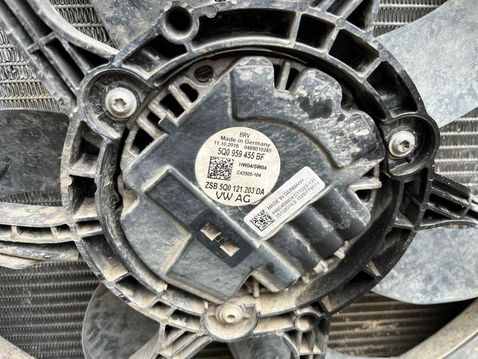pas przedni wzmocnienie czołowe chłodnice wentylator belka przód vw golf vii 7 5g0 2.0 tdi 150 km crb crbc 5q0959455bf 5q0121203da 5q0121205ap