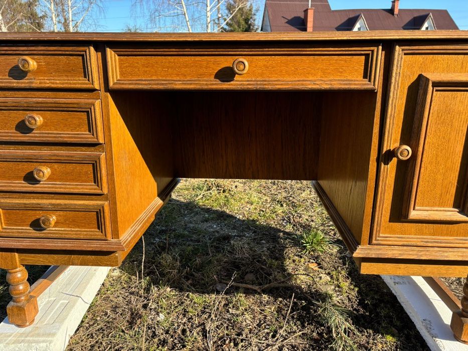 Biurko drewniane dębowe