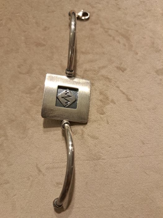 Bransoletka srebrna okienko