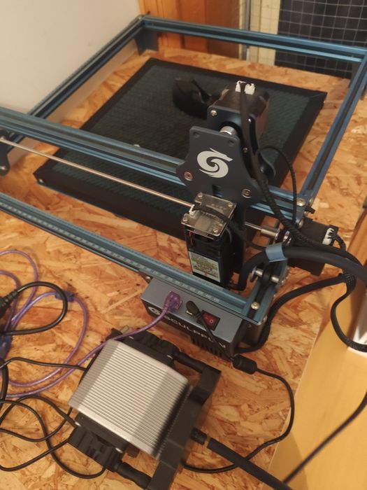 laser sculpfun s9 5.5 w com bomba ar e mesa favo de mel