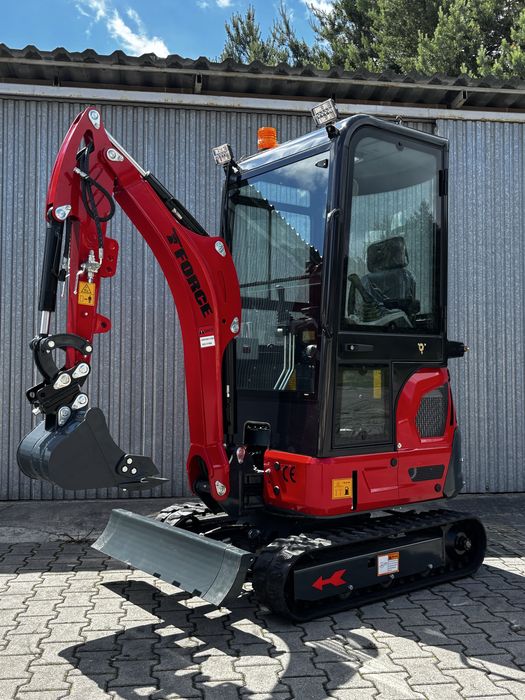 2026! NOWA Minikoparka TFORCE T18 1800kg FULL WYPOSAŻENIE MOCNA 25KM DIESEL 3-Cylindry