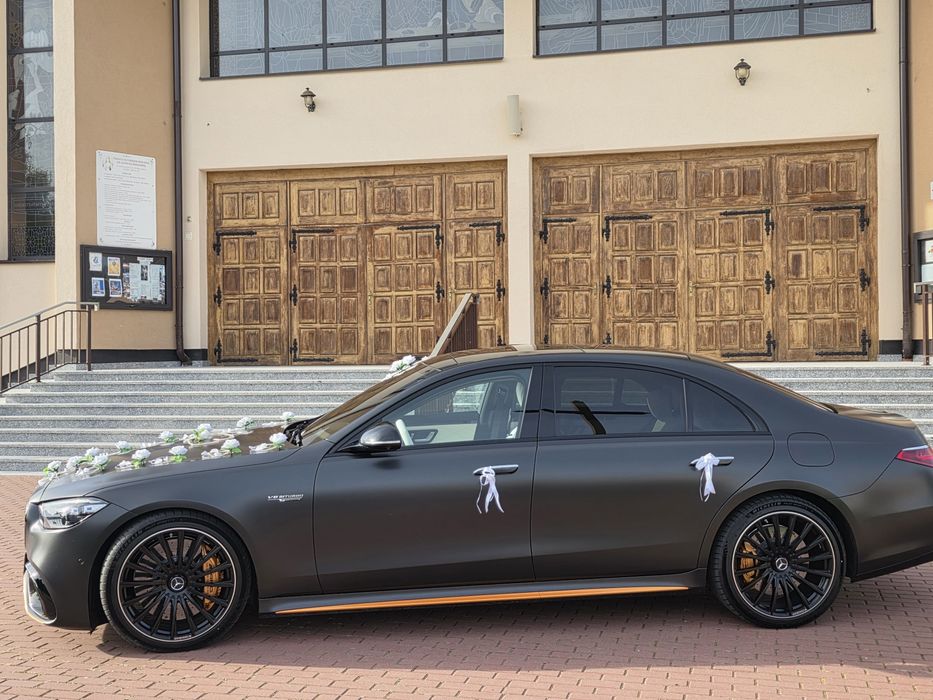 Auto do ślubu przejażdzka wynajem Mercedes s63 AMG