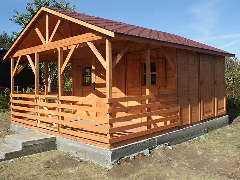 DOMEK JAŚ 4,5x4,5m Impregnowany +Podłoga +Taras Dach 2-spad Producent