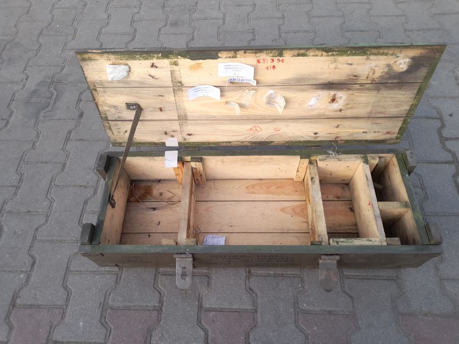 Skrzynia drewniana po pociskach 120mm