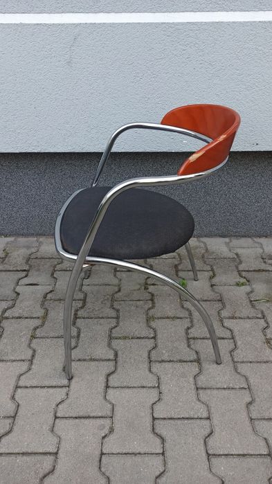Krzesło metalowe Effezeta modern vintage Włochy PRL retro