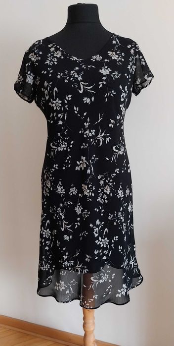 Sukienka elegancka midi 100% wiskoza na lato M/38