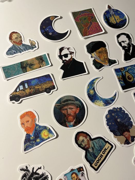 20 autocolantes Stickers Van Gogh pintor artista noite estrelada