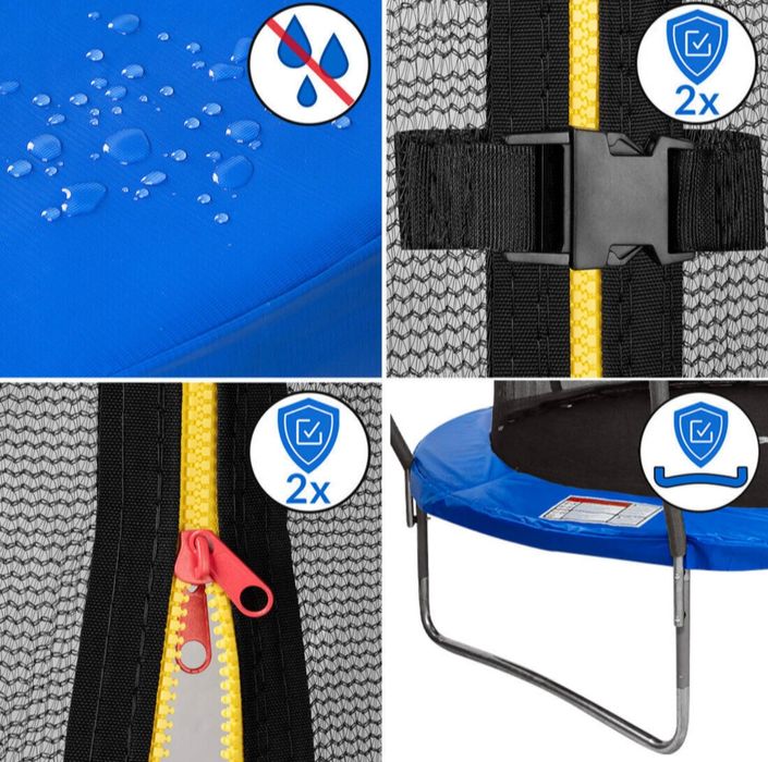 Батут дитячий Садовий з драбиною 244см